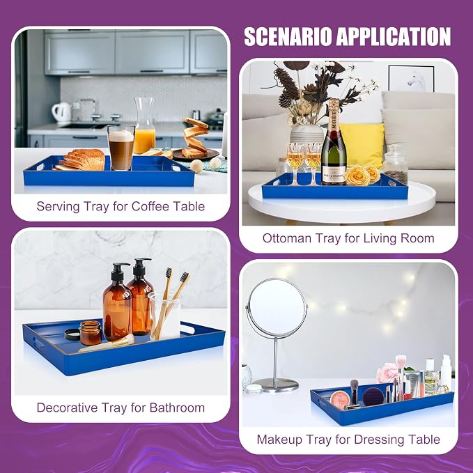Gifturbo Blue Serving Tray, Decorative Serving Trays - Image 5