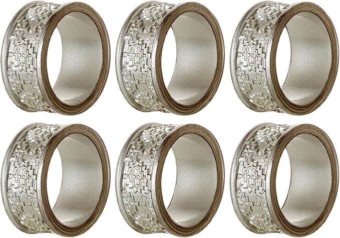 Creative Scents Dublin Silver Napkin Rings Set of 6 by CreativeScents
