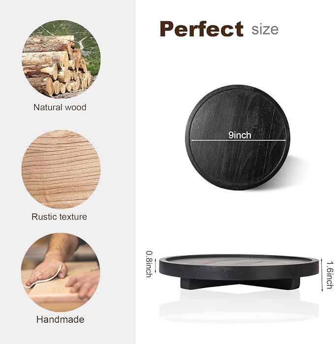 Round Decorative Tray Farmhouse Kitchen Decor Soap Dish, Lightweight, Easy Clean - Image 2