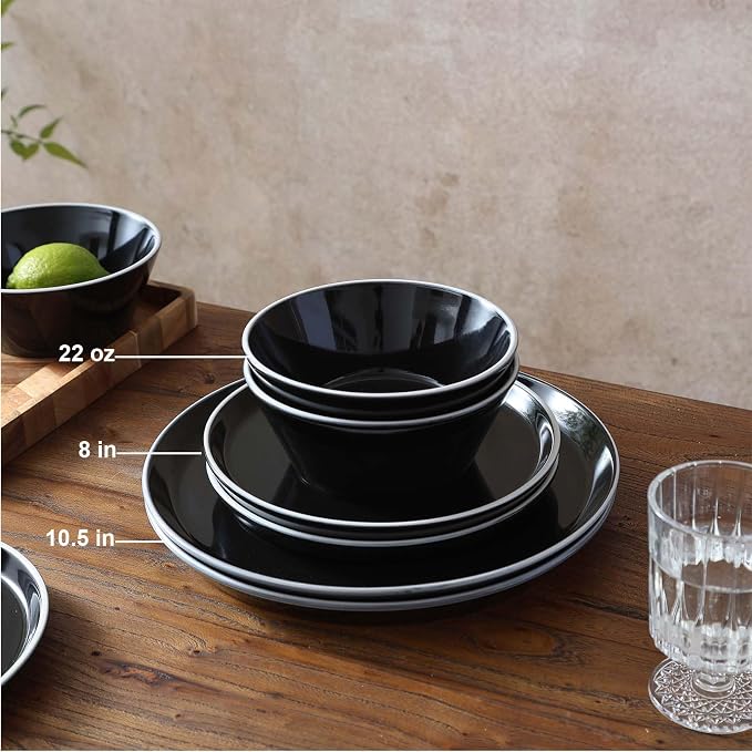Famiware Saturn Dinnerware Sets, Ceramic Plates and Bowls - Image 2