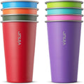 Stainless Steel Cups-20 oz Colorful Stackable Metal Drinking Glasses 8 Pcs | 20 by Vinur