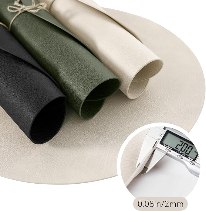 MOSAYT 13 Inch Round Vinyl Placemats Set of 4 - Image 7