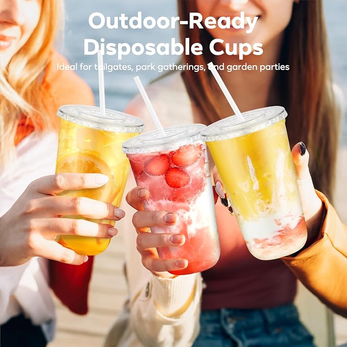50 Pack 18 oz Disposable Plastic Cups - Image 6