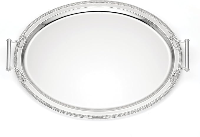 Reed & Barton Oval Silverplate Serving Tray by ReedBarton