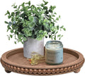 HPC DEC R OUR HAPPY PLACE 12in Round Wood Beaded Tray by HPCDECOR