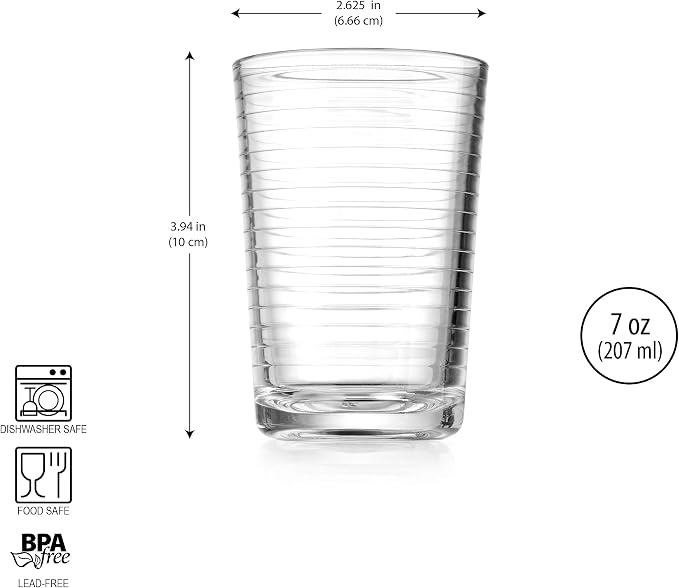 Juice Glasses 7 oz. Set Of 4 Glass Cups – By Home Essentials and Beyond – - Image 3