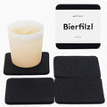 Graf Lantz - Bierfilzl Merino Wool Square Coasters Set of 4 - Black - Absorbs by GrafLantz
