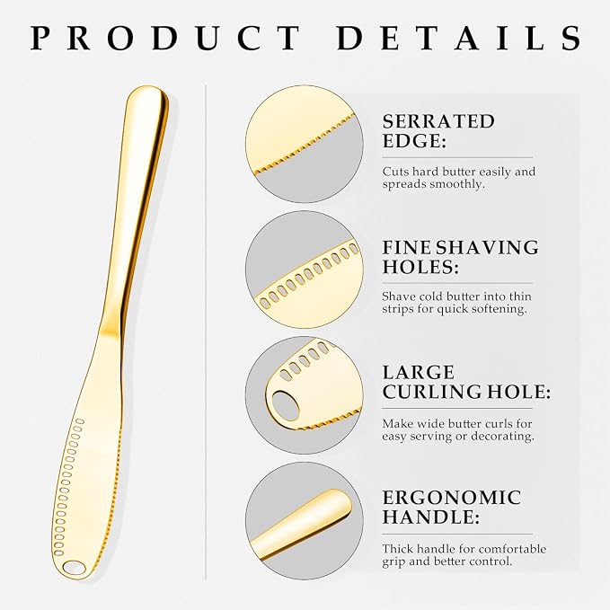 Stainless Steel Butter Spreader Knife - 3 in 1 - Image 5