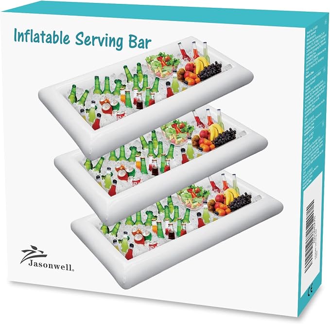 Jasonwell 3 PCS Inflatable Serving Bars Ice Buffet Salad Serving Trays Food - Image 7