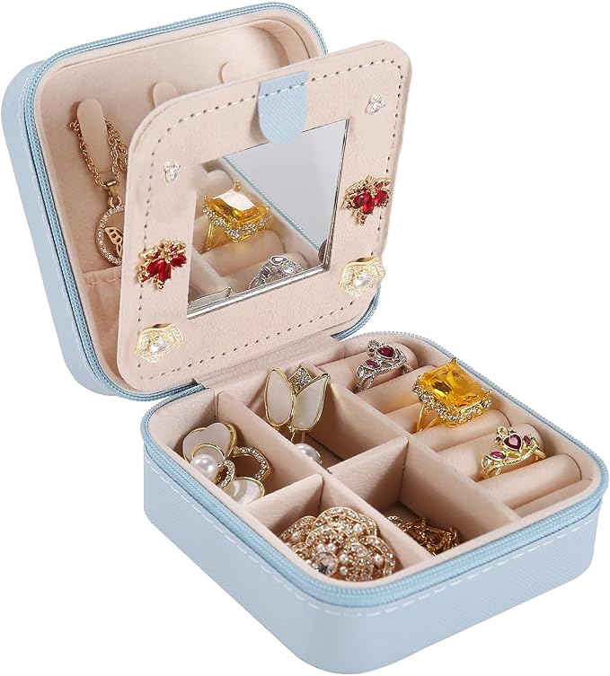 KElofoN Travel jewelry case Travel jewelry box Travel Jewelry Organizer Small by KElofoN