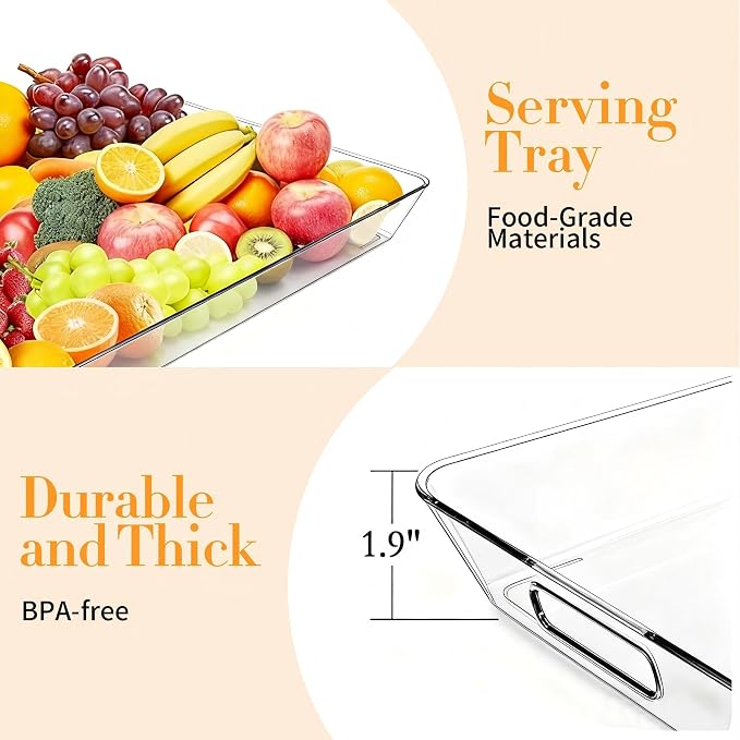 Clear Plastic Serving Tray - Image 3