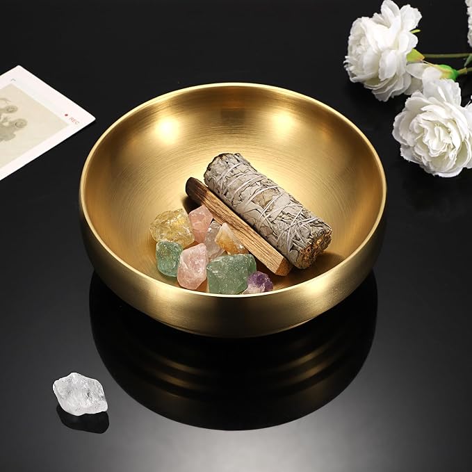 8.3" Golden Key Bowl for Entryway Table Decorative Bowl for Keys | Catch All - Image 8