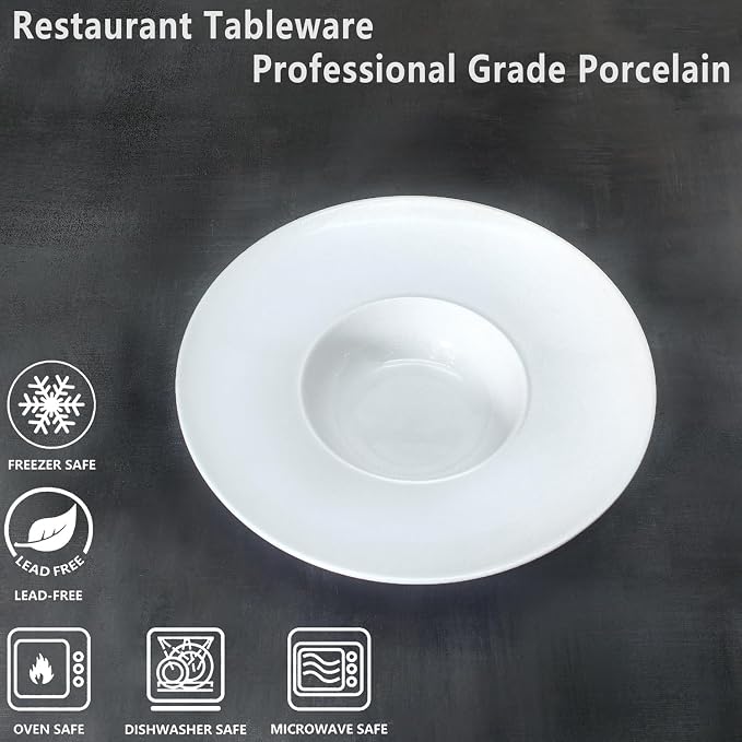 Ceramics Rimmed Soup Bowls 5.1 oz, Pasta plates - Image 3