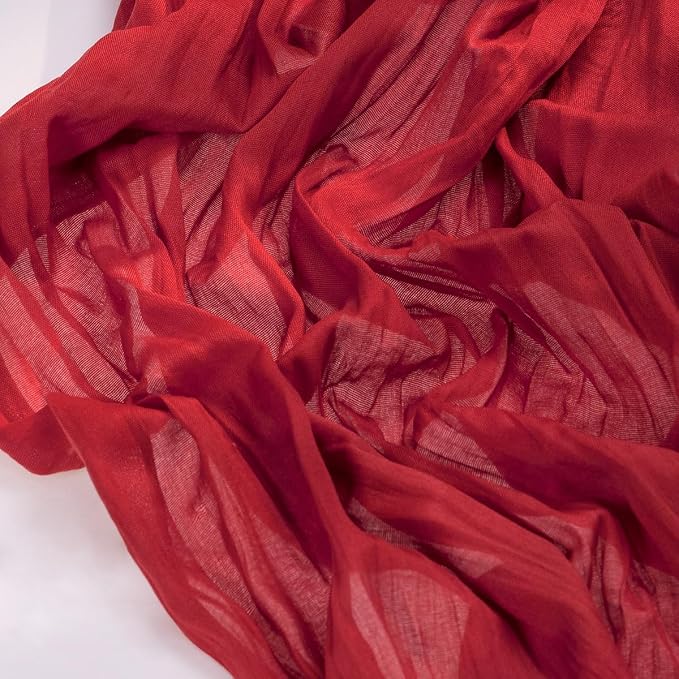 Cheesecloth Table Runner Summer Boho Wedding Birthday Party Home Decor | Red - Image 3