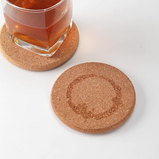 12Pcs Cork Coasters Round Extra Thick Drink Coasters - Image 7