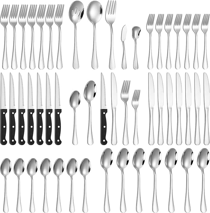 Lazycorner 53 Piece Silverware Set by Lazycorner