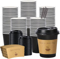 BYSNOW 100 pack 10 oz Disposable Coffee Cups by BYSNOW