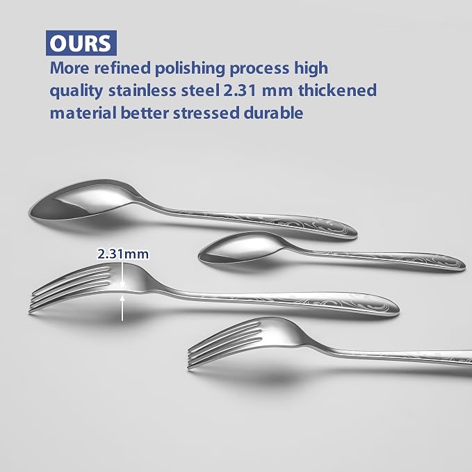 40 Piece Silverware Set Service - Image 6