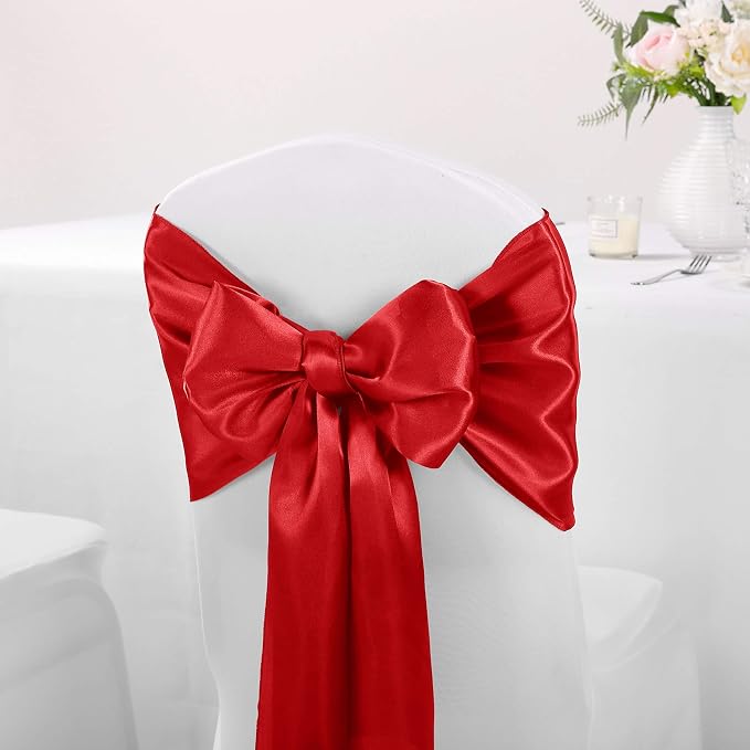 10-Pack Satin Table Runner Red 12 x 108 inches Long, Table Runners - Image 7
