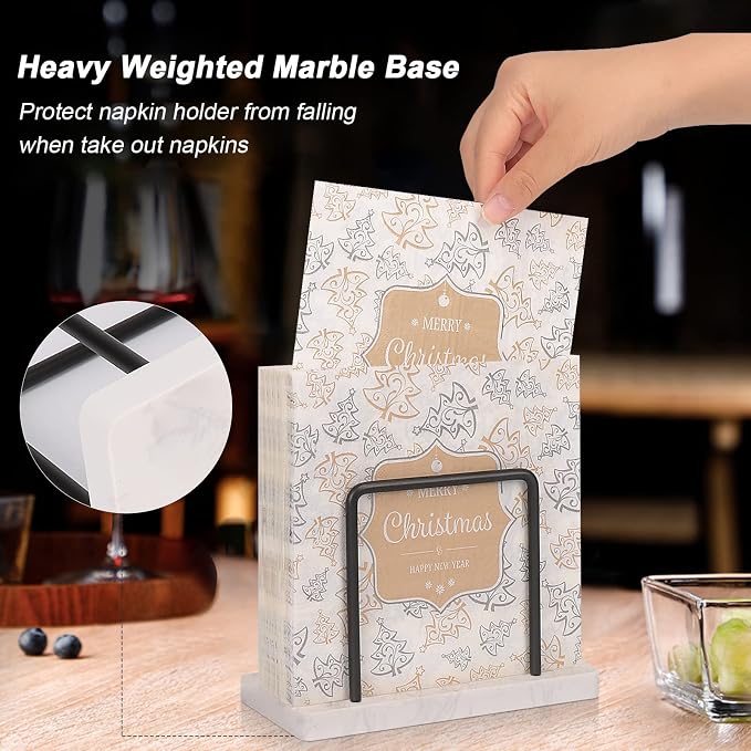 Livabber Napkin Holder, Metal Napkin Storage Modern Freestanding Tissue Paper - Image 4