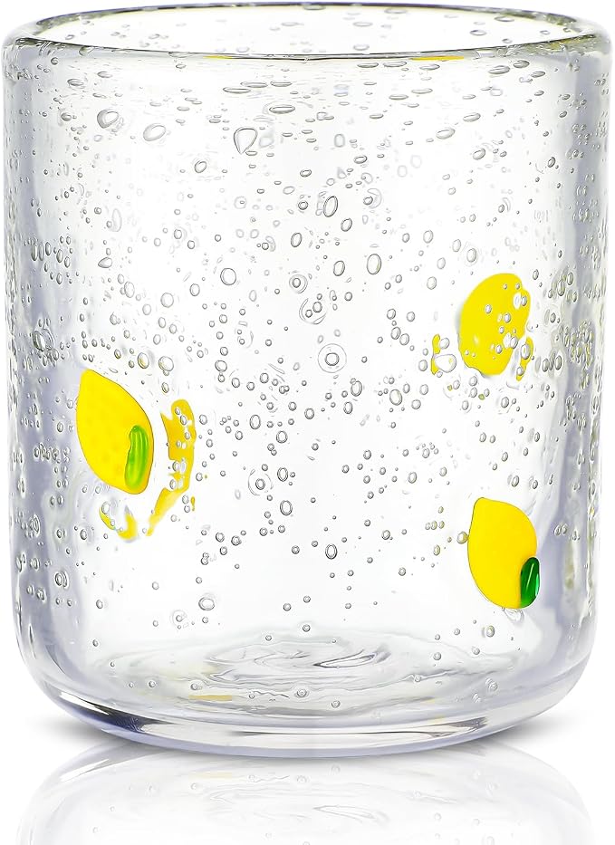 SiliFine 1 Pcs Lemon Icon Juice Glasses - 14oz Yellow Lemon Stemless Wine - Image 2