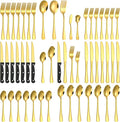 Lazycorner 53 Piece Gold Silverware Set by Lazycorner