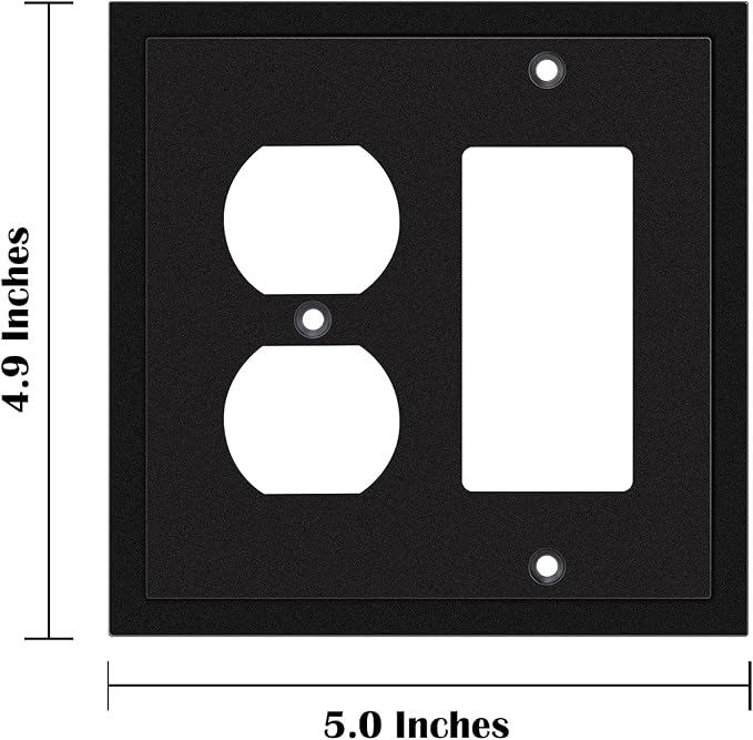 Modern Edge Decorative Wall Plate Switch Plate Outlet Cover, Durable Solid Zinc - Image 3