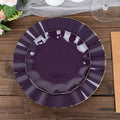 Efavormart 10 Pack | Purple 6" Round Plastic Dessert Salad Plates, Disposable by efavormart