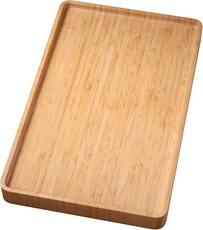 VERTORGAN Bamboo Serving Tray, 15.8x9.8 Inch Trays, Home Decor | Coffee Table by VERTORGAN