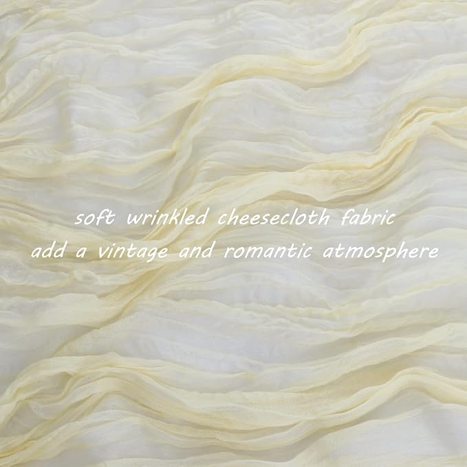 Fivenl 12 Pack Cheesecloth Table Runner 35x72 Inch Boho Gauze Table Runner - Image 3