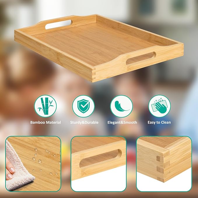 RRX Bamboo Food Serving Tray - Image 4