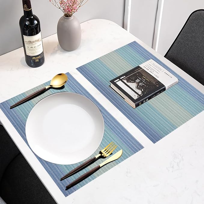 PIGCHCY Placemats Set of 12 Washable Durable Place Mats Vinyl Heat Resistant - Image 4
