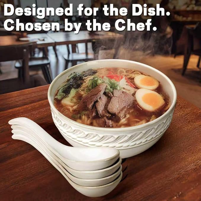 Soup Bowls 32 OZ, Cereal Bowls Set of 4, Dishwasher Microwave Safe, 6.3 Inch - Image 5