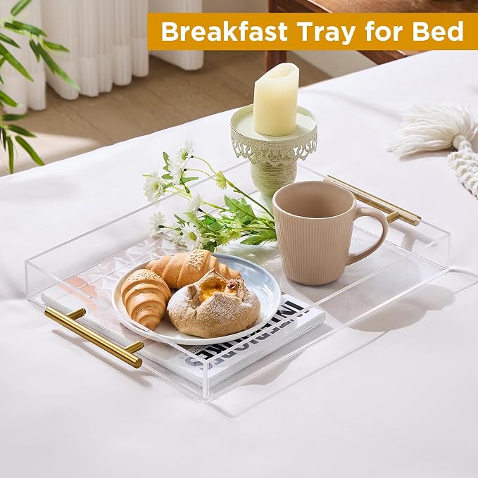 12"x16" Clear Acrylic Serving Tray - Image 2