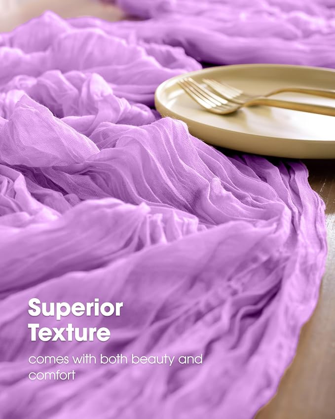 Pureegg 3-Pack Cheese Cloths Table Runner, Baby Shower, Wedding and Farmhouse - Image 3