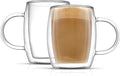 JoyJolt Double Wall Glasses 13.5-Ounce Insulated Mugs Double Walled Glass Cups by JoyJolt