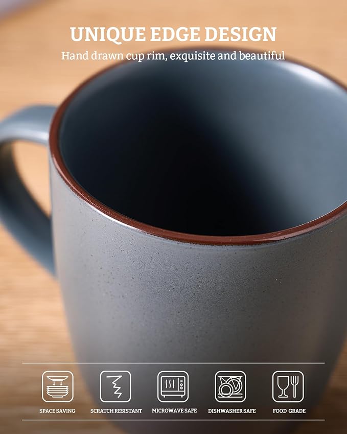 famiware Mercury Coffee Mugs 13 oz, Coffee Mugs Set of 6 - Image 5