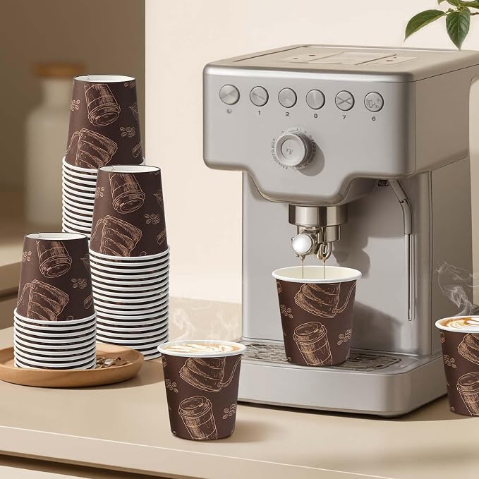 6 oz 300 Pack Disposable Paper Cups, Recyclable Paper Coffee Cups | Paper - Image 3