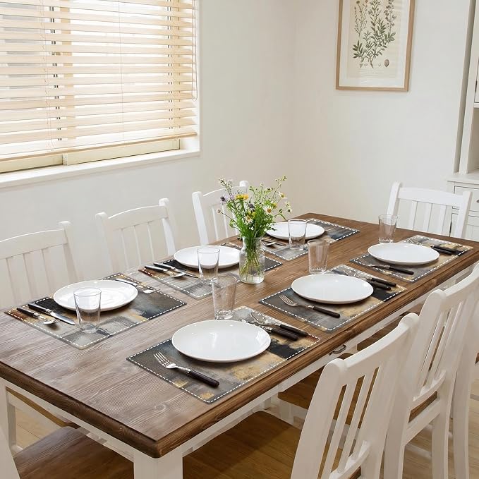 Emvency Farmhouse Placemats Set of 6, 12x18 Inch - Image 5