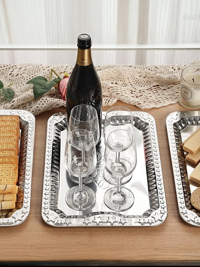 4 Pack America 250 Year Anniversary Silver Trays - Image 5