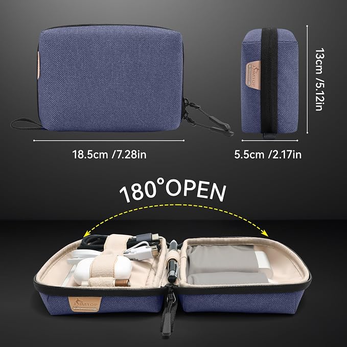 Small Electronics Organizer Travel Case, Portable Tech Case Pouch - Image 2