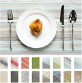 Placemats Set of 8 Vinyl/Plastic Woven Place Mats by Unknown
