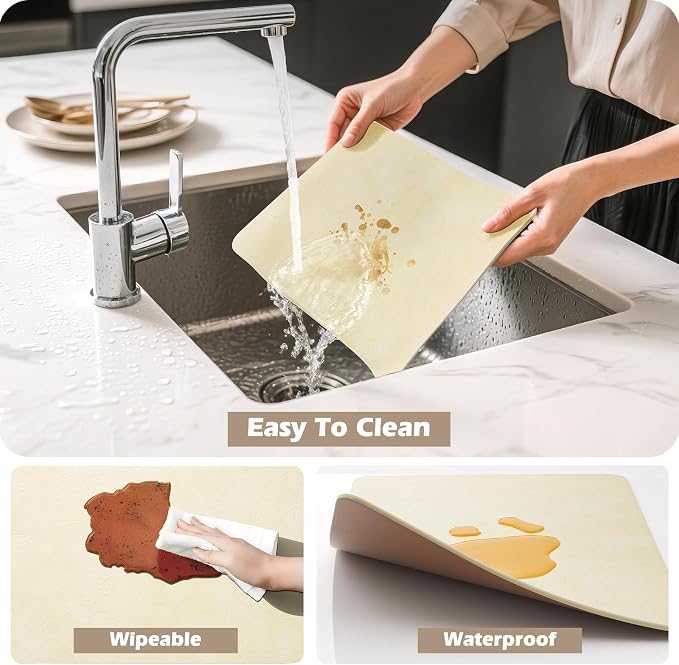 Aofmee Faux Leather Placemats Set of 6 - Image 3