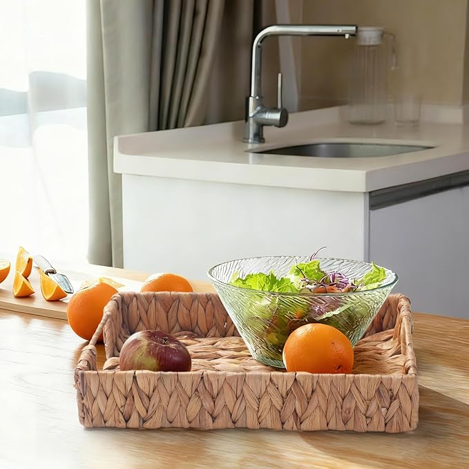 Water Hyacinth Rectangular Serving Tray - Image 7