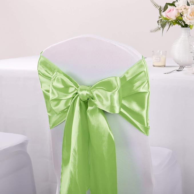 5-Pack Satin Table Runner Light Green 12 x 108 inches Long, Table Runners - Image 7