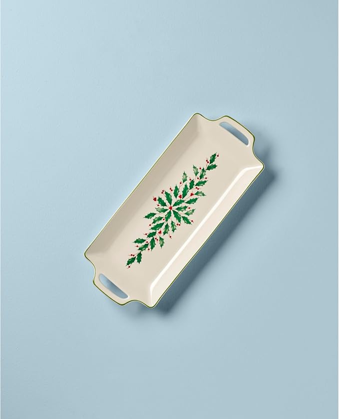 Lenox Holiday Ivory Christmas Porcelain Serving Tray | dishwasher safe | 16.5 - Image 2