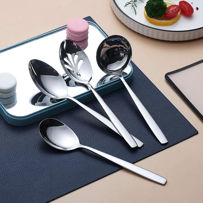 Silverware Serving Set 10 Pieces, Berglander Stainless Steel Flatware Serving - Image 3