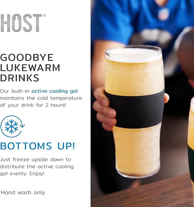 HOST Beer FREEZE Beer Glass Cups Set Drinking Glasses, Freezer Mugs - Image 3