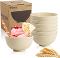 Small Wheat Straw Bowls Sets of 6, Dishwasher Safe and Microwave Safe Snack by WROVA