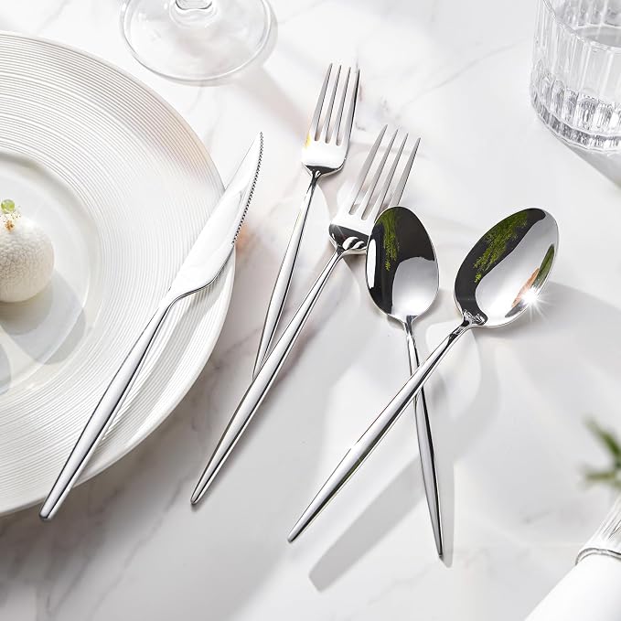 18/10 Silverware Set for 6, 30 Piece Stainless Steel Flatware Cutlery Set | - Image 4
